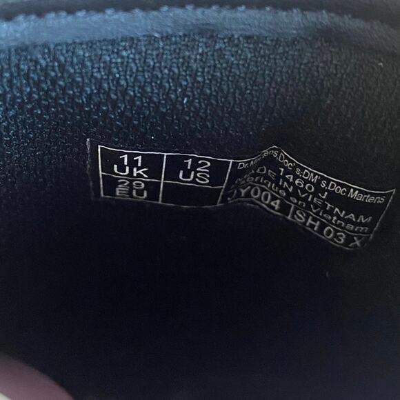 Dr. Martens 1460 Pink Leather Lace Up Zip Ankle Boots Girls  -Size 12 C - Picture 13 of 13